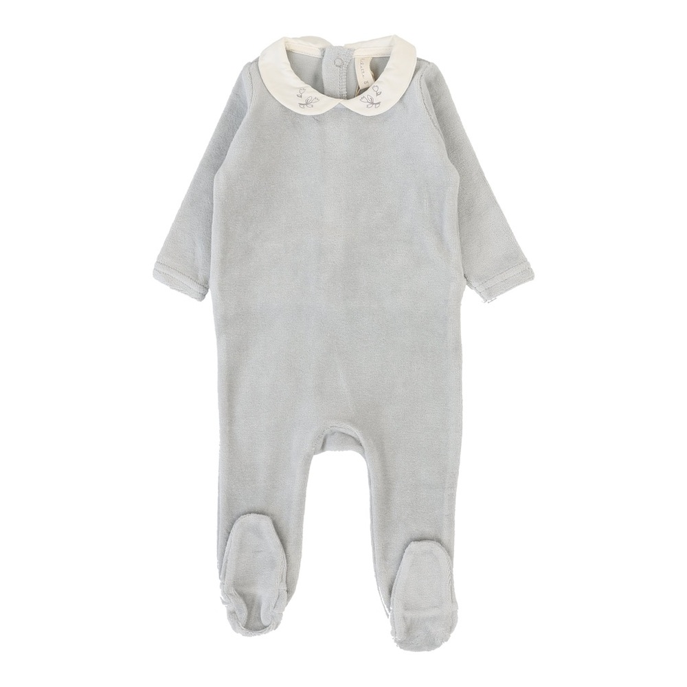 Lil Legs velour footie